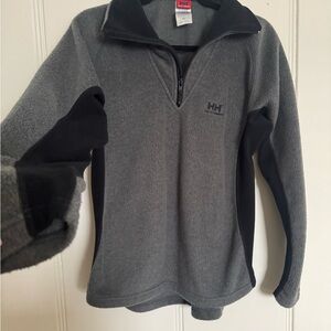 Vintage Helly Hansen Fleece Jacket, Dark Grey, Size Medium